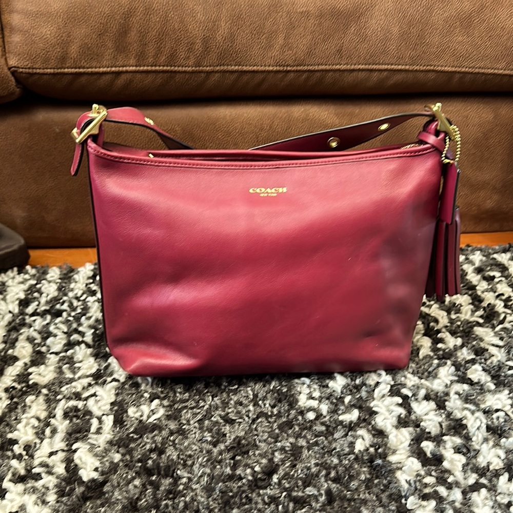 Coach legacy burgundy duffel style 25355